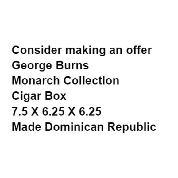 George Burns Monarch Collection Tall Wooden Cigar Box Humidor Wood 25 Vintage - Picture 2 of 10